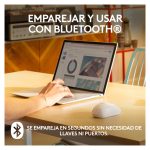 Vista frontal del Logitech M240 Silent, un ratón inalámbrico ergonómico y silencioso con SKU 910-007120