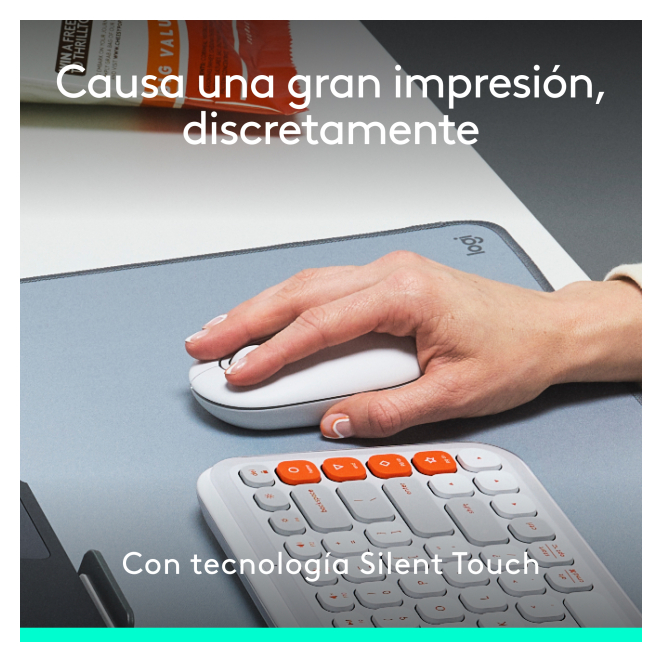 Logitech POP Mouse, ratón inalámbrico Bluetooth compacto y portátil con botones programables y clics discretos, tecnología Easy-Switch para alternar hasta 3 dispositivos, portátil, tablet, PC: Blanco 5 Logitech POP Mouse con clics silenciosos y fácil de transportar