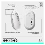 Logitech POP Mouse, color blanco, un ratón inalámbrico Bluetooth con botones programables, clics discretos y tecnología Easy-Switch para usar hasta con 3 dispositivos. SKU: 910-007411