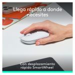 Logitech POP Mouse, color blanco, un ratón inalámbrico Bluetooth con botones programables, clics discretos y tecnología Easy-Switch para usar hasta con 3 dispositivos. SKU: 910-007411