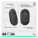 Logitech POP Mouse ratón inalámbrico compacto en grafito con botones programables, clics discretos y tecnología Easy-Switch, SKU 910-007412