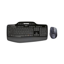 Teclado Logitech 920-002420 para hogar con formato QWERTZ, incluye ratón, color negro, tecnología RF inalámbrica, idioma alemán
