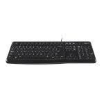 Teclado Logitech K120 para Oficina, conexión USB, distribución QWERTY Internacional de EE.UU., color Negro, SKU 920-002479