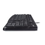Teclado Logitech K120 para Oficina, conexión USB, distribución QWERTY Internacional de EE.UU., color Negro, SKU 920-002479
