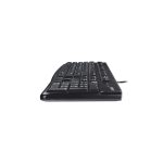 Teclado Logitech modelo K120 con conexión USB y diseño ergonómico, SKU 920-002488