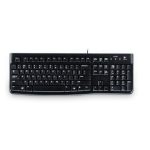 Teclado Logitech K120 con conexión USB, teclas silenciosas y diseño resistente, SKU 920-002489