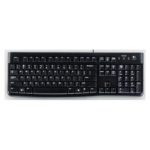 Teclado Logitech K120 con conexión USB, diseño duradero y teclas silenciosas. SKU: 920-002492