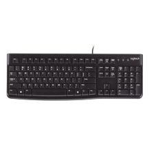 Teclado Logitech K120 para Business con conexión USB, diseño QWERTY en español, color negro, SKU 920-002518