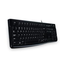 Teclado Logitech K120 para Business con conexión USB, distribución QWERTY en ruso y color negro, SKU: 920-002522