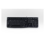 Teclado Logitech K120 para Business con conexión USB, distribución QWERTY en ruso y color negro, SKU: 920-002522