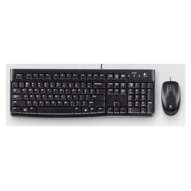Logitech Desktop MK120 Teclado y Ratón USB Diseño Ergonómico Logitech Desktop MK120 juego de teclado y ratón USB QWERTY portugués en color negro con SKU 920-002547