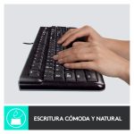 Conjunto de teclado y ratón Logitech MK120, USB, 920-002550, con diseño ergonómico