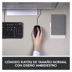 Conjunto de teclado y ratón Logitech MK120, USB, 920-002550, con diseño ergonómico