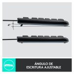 Conjunto de teclado y ratón Logitech MK120, USB, 920-002550, con diseño ergonómico