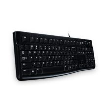 Logitech Keyboard K120 para Business, teclado universal USB en color negro con diseño ucranio, SKU 920-002643