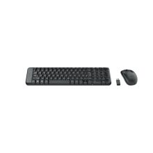Logitech Wireless Combo MK220 RF inalámbrico con teclado y ratón, diseño QWERTY griego en color negro. SKU 920-003157