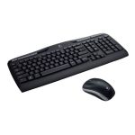Conjunto de teclado y ratón inalámbricos Logitech Wireless Combo MK330, QWERTY internacional de EE.UU. en color negro. SKU 920-003999