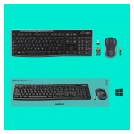 Combo inalámbrico Logitech MK270, incluye teclado y ratón con batería de larga duración. SKU: 920004508