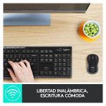 Logitech combo de teclado y mouse inalámbricos modelo MK270, SKU 920-004513. Ideal para uso en oficina y hogar.
