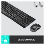 Logitech combo de teclado y mouse inalámbricos modelo MK270, SKU 920-004513. Ideal para uso en oficina y hogar.
