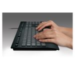 Teclado Logitech K280E Pro para negocios, USB, diseño QWERTY Internacional de EE.UU., color negro. SKU 920-005217