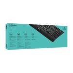 Teclado Logitech K280E Pro para negocios, USB, diseño QWERTY Internacional de EE.UU., color negro. SKU 920-005217
