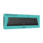 Teclado Logitech K280E Pro para negocios, USB, diseño QWERTY Internacional de EE.UU., color negro. SKU 920-005217