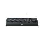 Teclado Logitech K280E Pro para negocios, USB, diseño QWERTY Internacional de EE.UU., color negro. SKU 920-005217