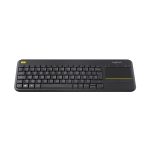Teclado Logitech K400 Plus inalámbrico con touchpad incorporado, adecuado para multimedia y control de PC. SKU 920-007129