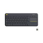Teclado inalámbrico Logitech K400 Plus con touchpad integrado, ideal para control de TV y PC, SKU 920-007137