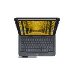 Teclado para móvil Logitech modelo 920-008335 con distribución QWERTY en italiano, conectividad Bluetooth, en color negro; SKU 920-008335