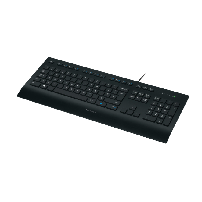 Logitech K280E Pro Business teclado USB QWERTZ Negro Teclado Logitech K280E Pro para negocios, con conexión USB, distribución QWERTZ en alemán, color negro. SKU 920-008669