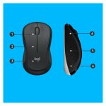 Teclado Logitech modelo 920-008677 color negro y blanco, incluye ratón y conexión USB, diseño QWERTZ suizo