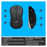 Teclado Logitech con ratón incluido, conexión RF inalámbrica, disposición QWERTY en español, en colores negro y blanco. SKU 920-008680