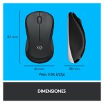 Teclado Logitech con ratón incluido, conexión RF inalámbrica, disposición QWERTY en español, en colores negro y blanco. SKU 920-008680