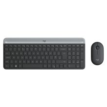 Teclado inalámbrico Logitech 920-009190 con ratón incluido, teclado AZERTY, color grafito