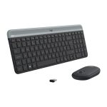 Logitech 920-009196 teclado universal con ratón incluido, RF inalámbrico, disposición QWERTY en italiano, color grafito