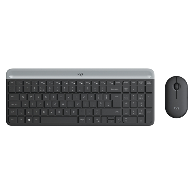 Logitech teclado inalámbrico QWERTY italiano con ratón Logitech 920-009196 teclado universal con ratón incluido, RF inalámbrico, disposición QWERTY en italiano, color grafito