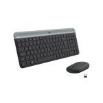 Logitech 920-009198 teclado inalámbrico con ratón incluido, universal, RF, configuración QWERTY en español, color grafito