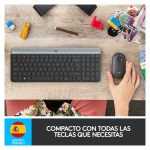 Logitech 920-009198 teclado inalámbrico con ratón incluido, universal, RF, configuración QWERTY en español, color grafito
