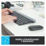 Logitech 920-009198 teclado inalámbrico con ratón incluido, universal, RF, configuración QWERTY en español, color grafito