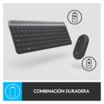 Logitech 920-009198 teclado inalámbrico con ratón incluido, universal, RF, configuración QWERTY en español, color grafito