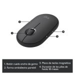 Logitech 920-009198 teclado inalámbrico con ratón incluido, universal, RF, configuración QWERTY en español, color grafito