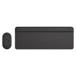 Logitech 920-009198 teclado inalámbrico con ratón incluido, universal, RF, configuración QWERTY en español, color grafito