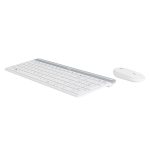 Logitech teclado inalámbrico blanco con ratón incluido, RF universal y diseño QWERTY en inglés, SKU 920-009205