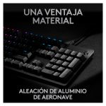 Teclado Logitech G 920-009344 diseñado para juegos, con conexión USB, distribución QWERTY en español y acabado en color carbono