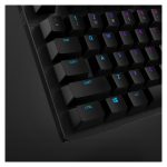 Teclado Logitech G 920-009344 diseñado para juegos, con conexión USB, distribución QWERTY en español y acabado en color carbono