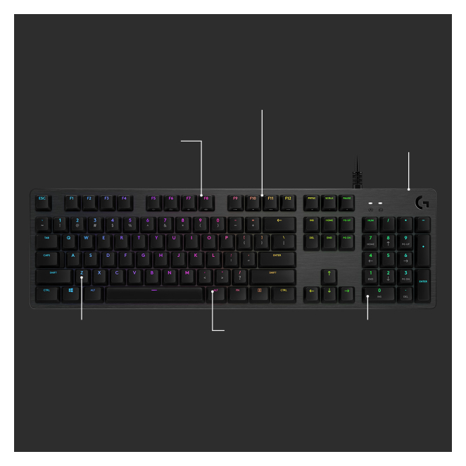 Logitech G 920-009370 teclado Juego USB Inglés Carbono 5 Razones para comprar Logitech G teclado para juegos