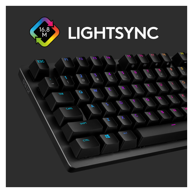 Logitech G 920-009370 teclado Juego USB Inglés Carbono 2 Logitech G teclado para juegos con retroiluminación LED RGB