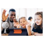 Teclado Logitech para móvil con disposición QWERTY en inglés del Reino Unido, modelo 920-009658, con Smart Connector y color azul.